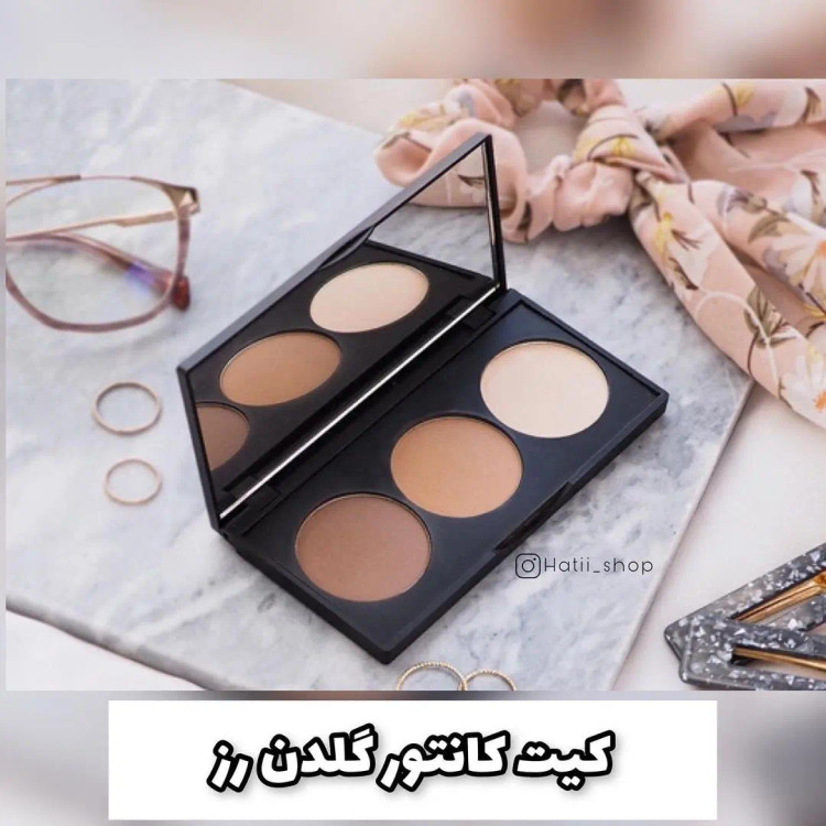 تصویر محصول کانتور پودری ۳رنگ گلدن رز