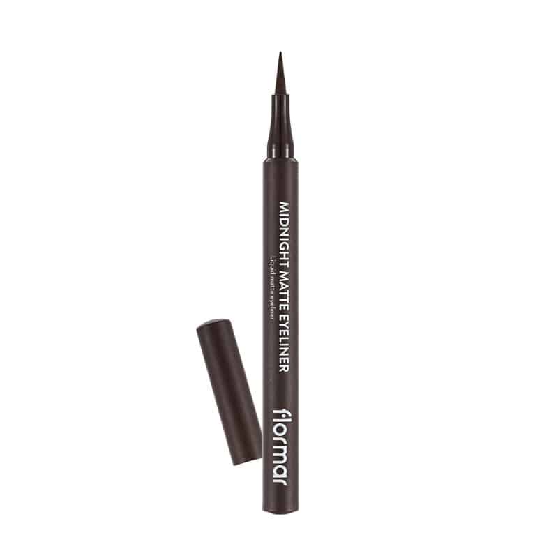 خط چشم ماژیکی مات فلورمار flormar مدل Midnight Matte کد 002(رنگ قهوه ای)